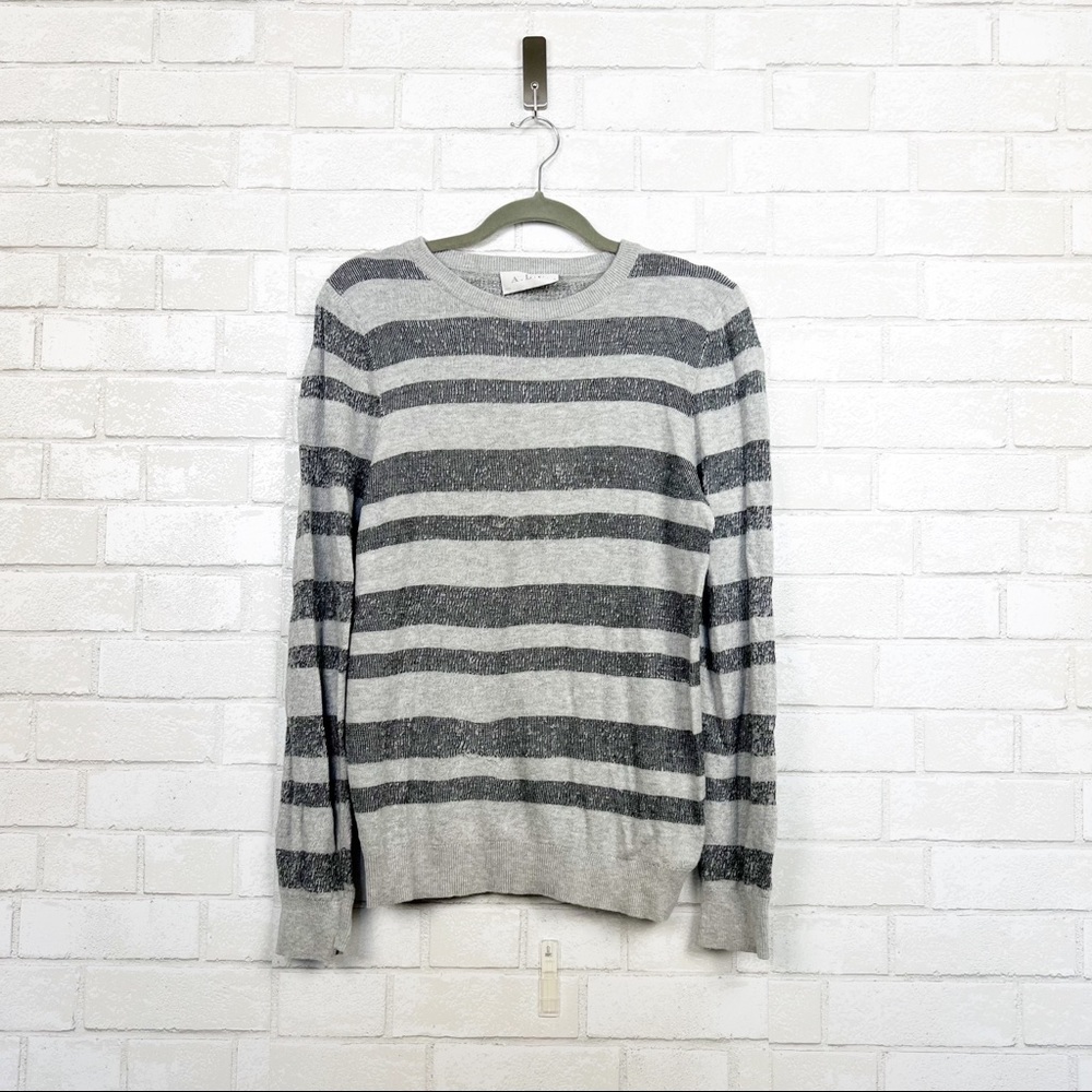 ALC Striped Cotton Crewneck Sweater Lightweight